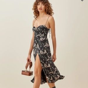 Reformation Juliette Dress in Champagne Wishes *NWT*